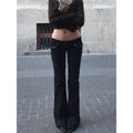 Y2K Black Bell-Bottom Flare Jeans