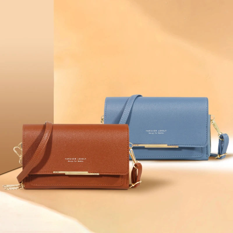 Korean Style Multi-Card Wallet Bag — Large Capacity Phone Pocket Shoulder Bag