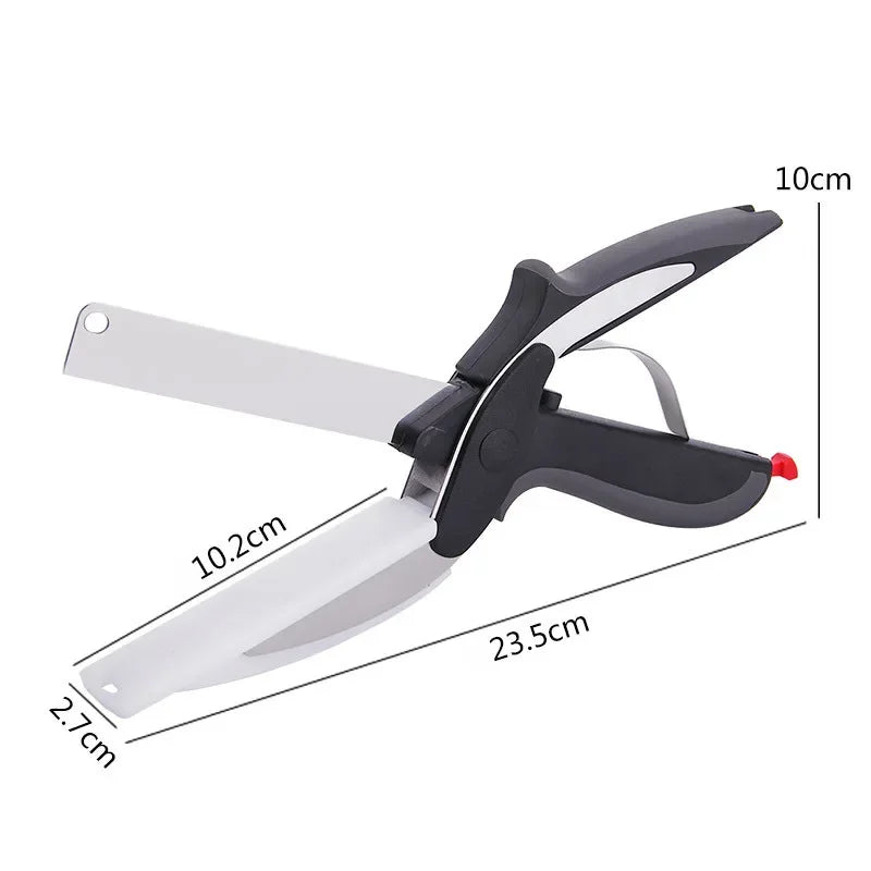 2-in-1 Kitchen Scissors with Built-In Cutting Board