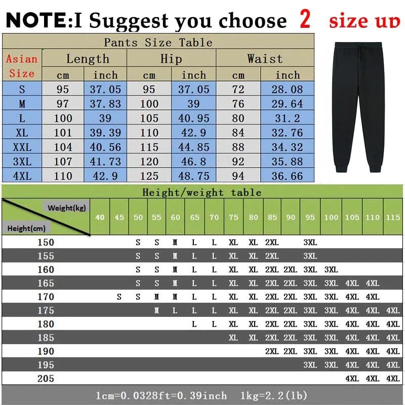 Printed Flannel Sweatpants – Unisex Casual Athletic Pants