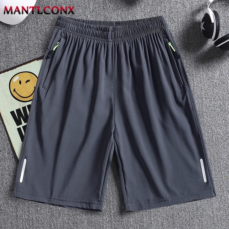 Pantalones Cortos de Verano para Hombre, Ropa Deportiva Fresca, Pantalones Cortos Deportivos para Correr, Parte de Abajo Informal, Gimnasio, Entrenamiento, Jogging, Pantalones Cortos para Hombre, Negro, Gris