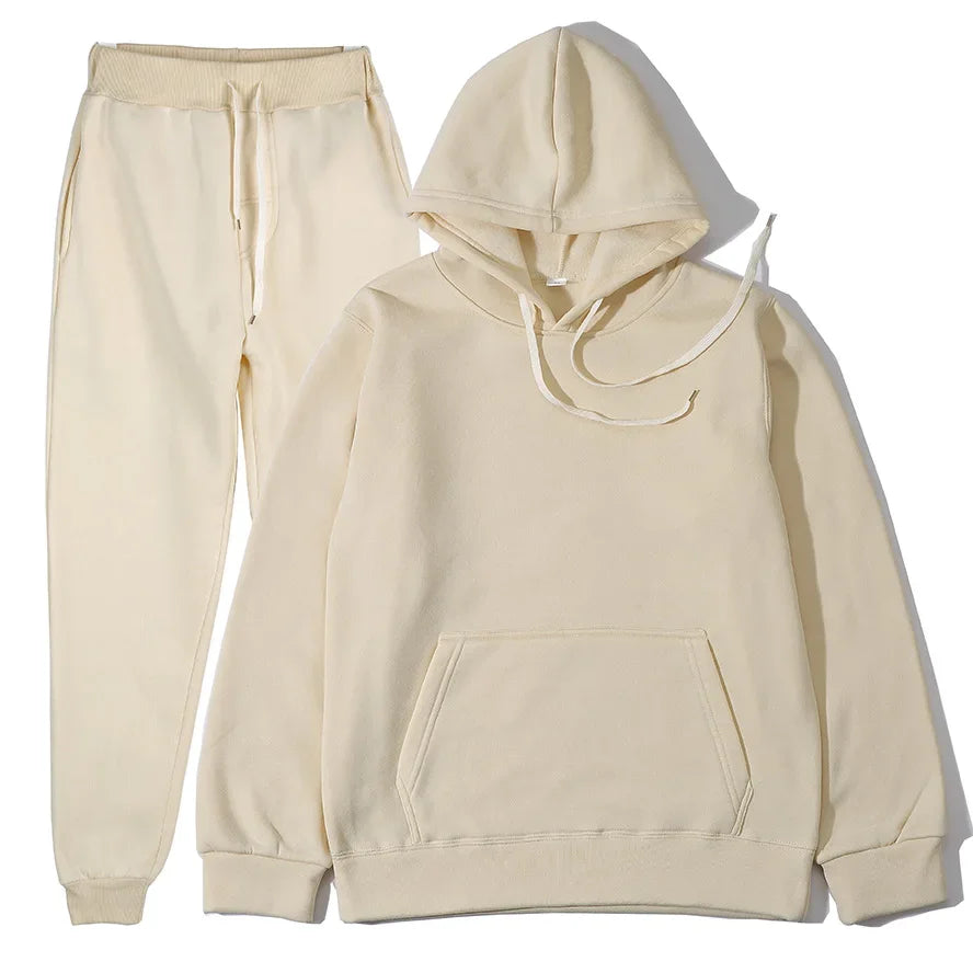 Conjunto de Sudadera con Capucha y Pantalones Deportivos de Moda