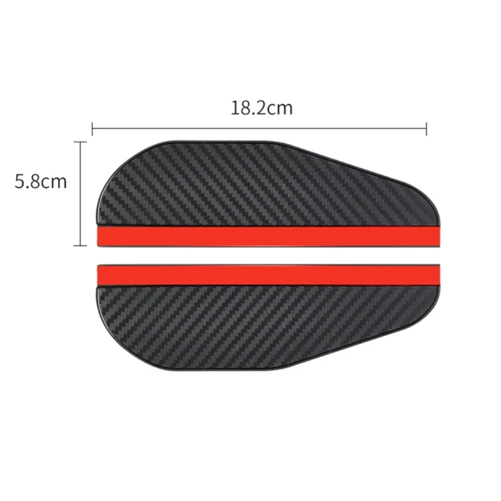 Visera Parasol Impermeable para Retrovisor de Coche – Tapa de Fibra de Carbono | 2 o 4 Piezas