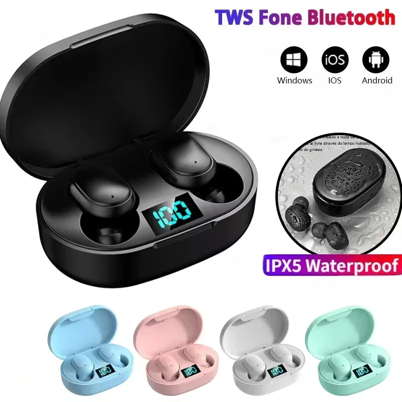 E6S Wireless Earbuds – TWS Bluetooth, Active Noise Cancelling, Waterproof, Built-in Mic