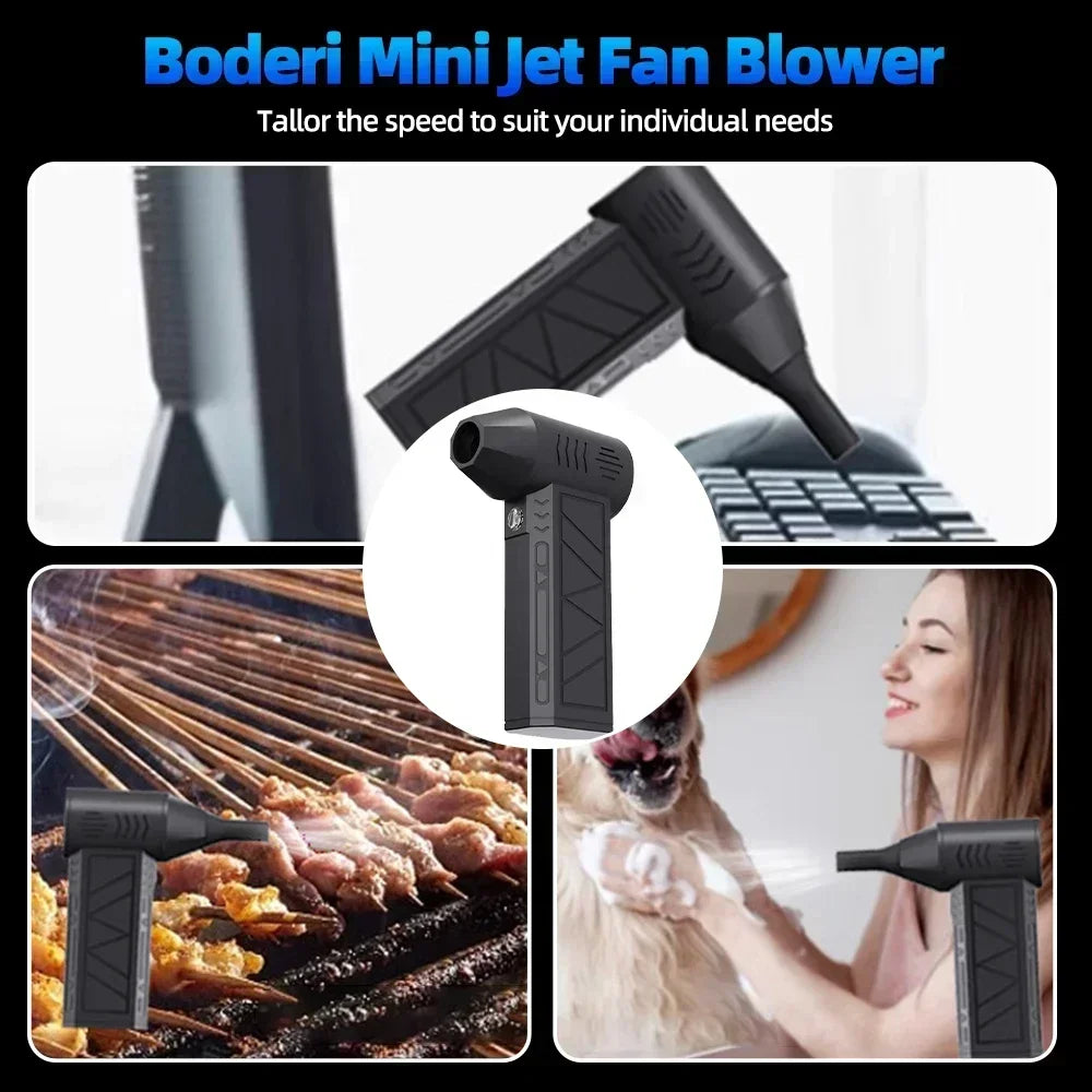 160,000 RPM Brushless Turbo Jet Air Duster — Variable Speed Handheld Blower with LED