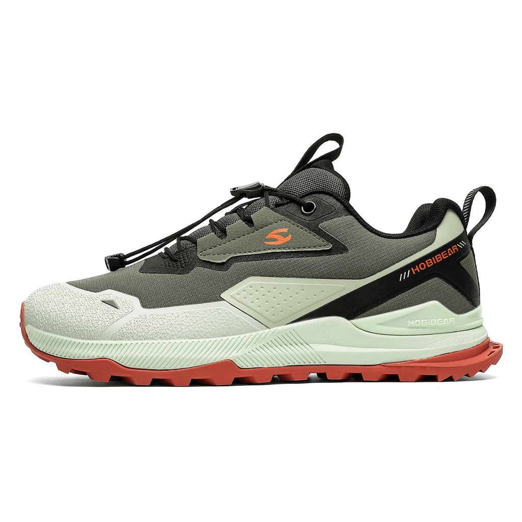 Men's Elastic Band Hiking & Walking Shoes | Non-Slip Outdoor Sneakers