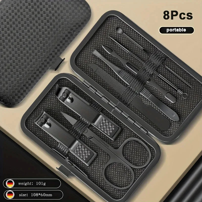 Stainless Steel Manicure & Pedicure Set – 8 to 24 Piece Nail Care Kit