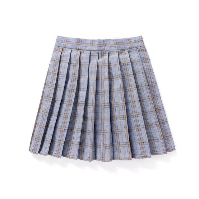 Plaid Pleated Mini Skirt