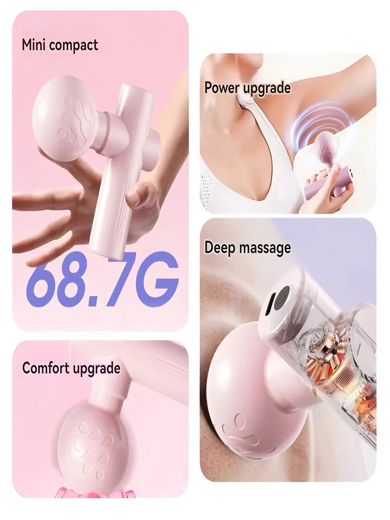 Mini Massage Gun – Portable Rechargeable Fascia & Muscle Relaxer