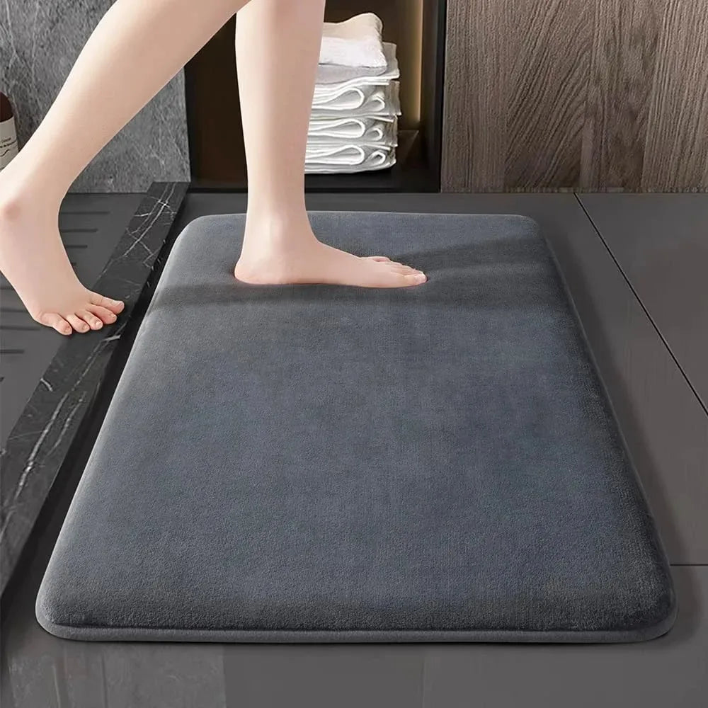 Alfombra de baño de color liso - Antideslizante y absorbente (3 tamaños)