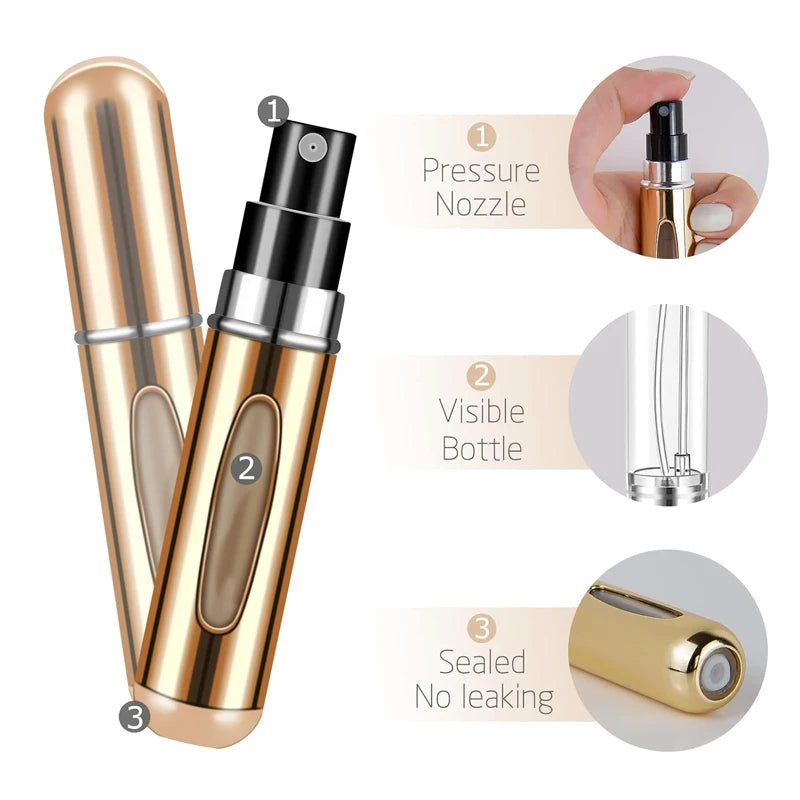 Mini Refillable Perfume Atomizer – 5ml Portable Travel Spray Bottle