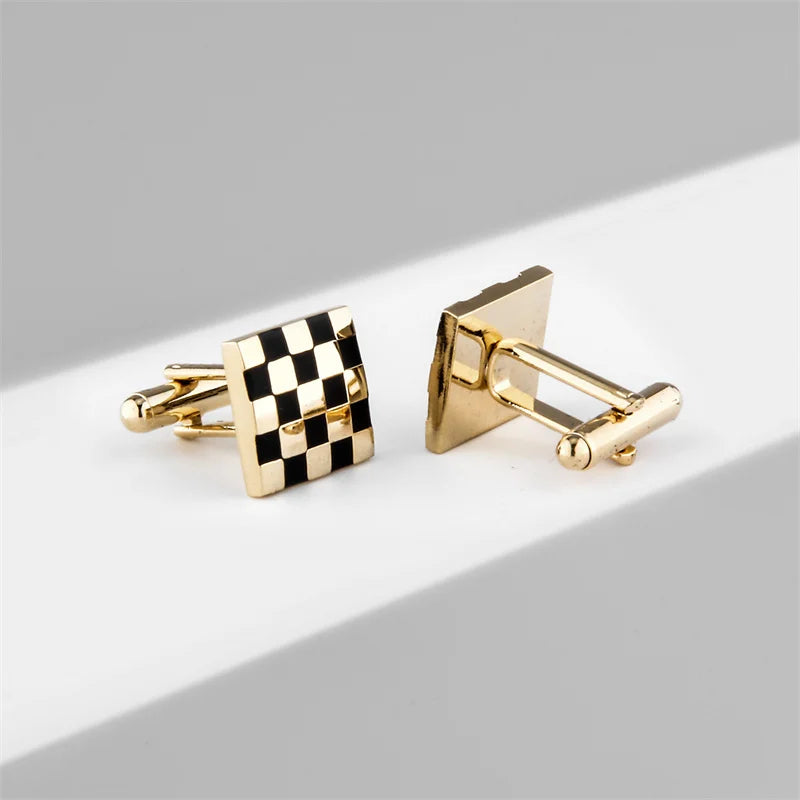 Square Cufflinks & Tie Clip Set | Unisex Dress Shirt Accessories