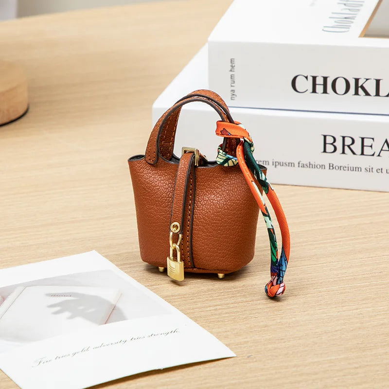Mini Bucket Bag — Portable Earphone Case, Coin Purse & Small Accessory Bag