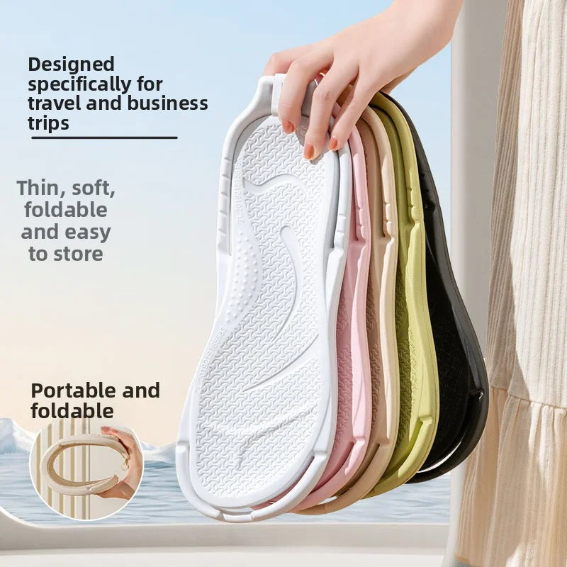 Foldable Travel EVA Flip Flops – Unisex Non-Slip Portable Slippers for Hotel, Beach & Home