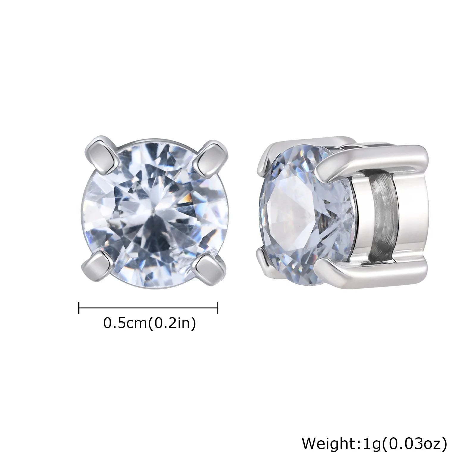 Magnetic Clip-On Zircon Earrings – No Piercing Required