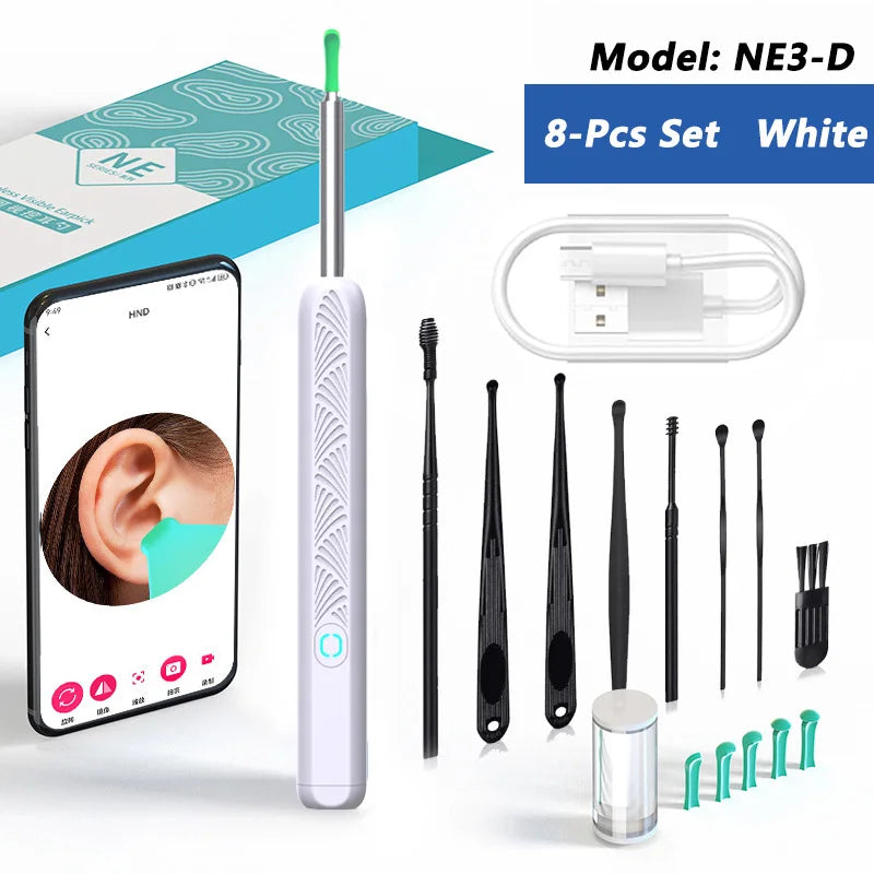 Visual Ear Wax Cleaner with Camera – WiFi Otoscope & Smart Ear Cleaning Kit