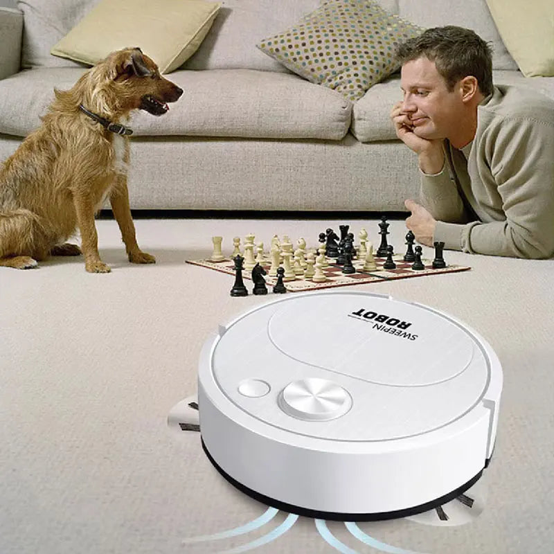 3-in-1 Smart Robot Vacuum Cleaner – Sweep, Mop & Vacuum, 1500Pa Suction, USB Rechargeable