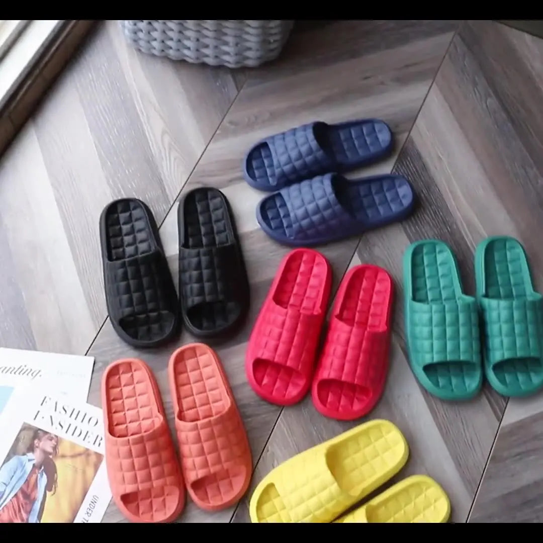Pantuflas deslizantes de EVA para mujer – Zapatos planos antideslizantes para casa y baño