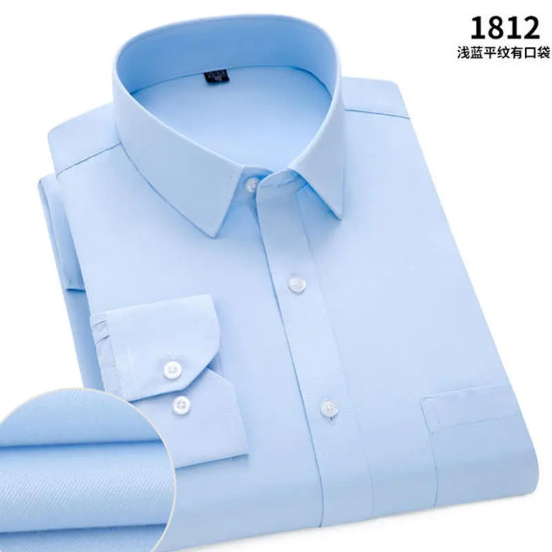 Camisa de manga larga a rayas ajustada para hombre