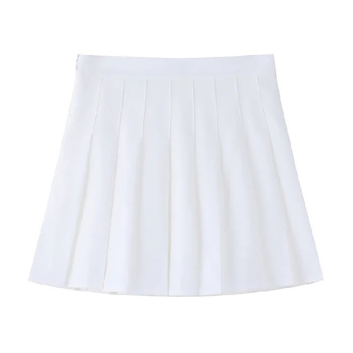Women's High-Waist Pleated Mini Skirt