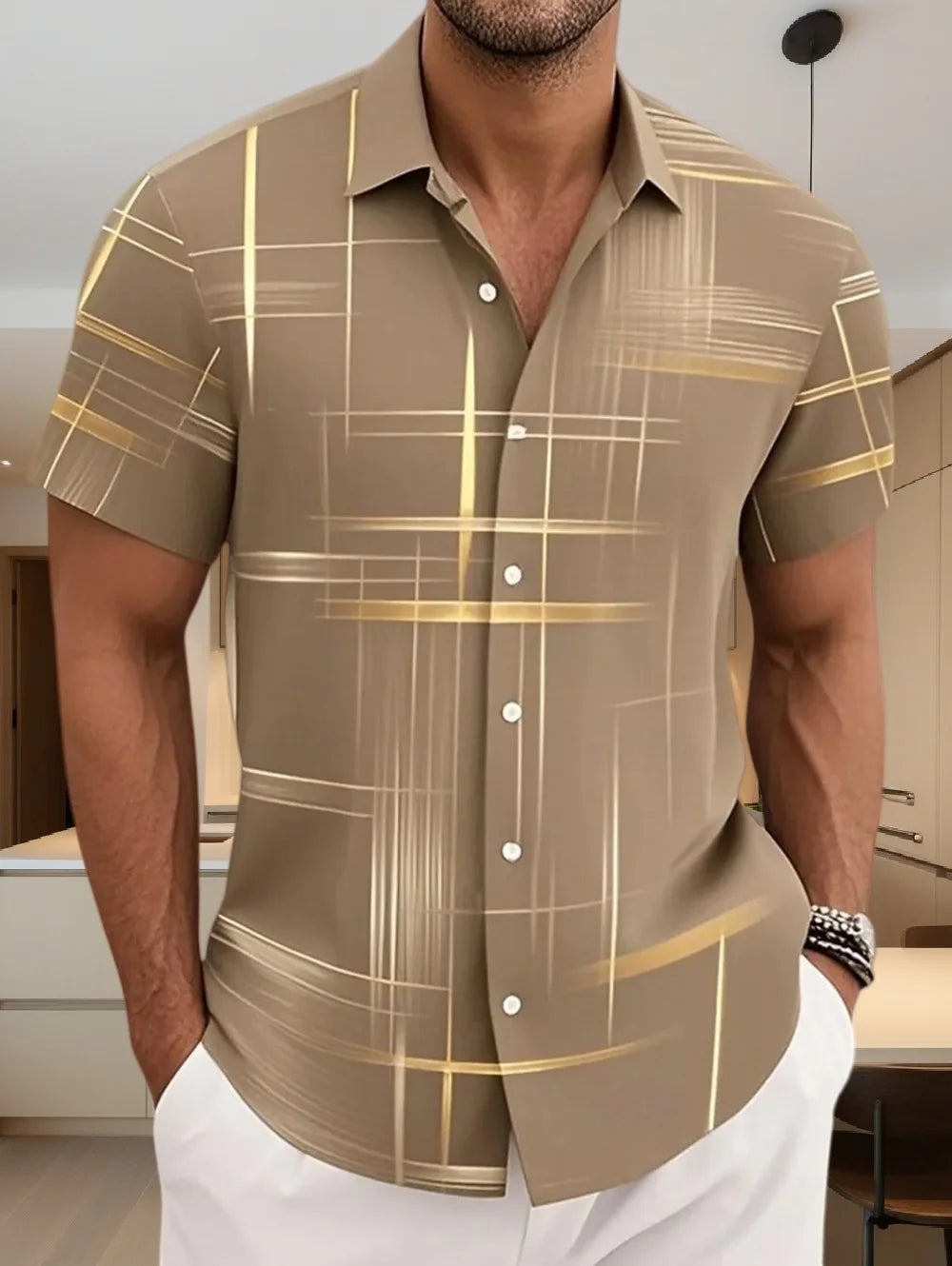 Men's Quick-Dry Short Sleeve Shirt - Loose Fit Casual (S-5XL)