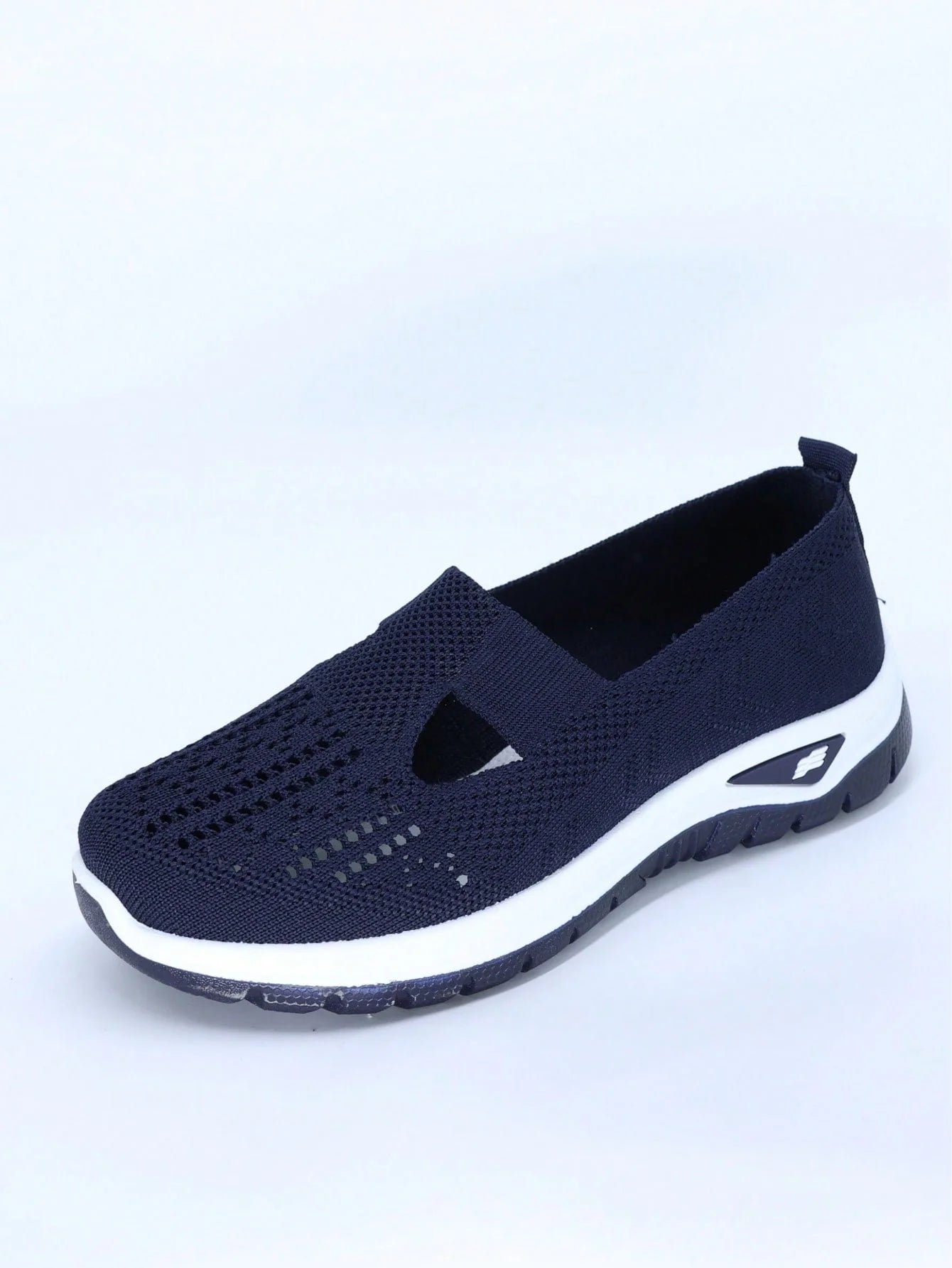Zapatillas informales de punto sin cordones para mujer – Calzado ligero de suela suave para caminar