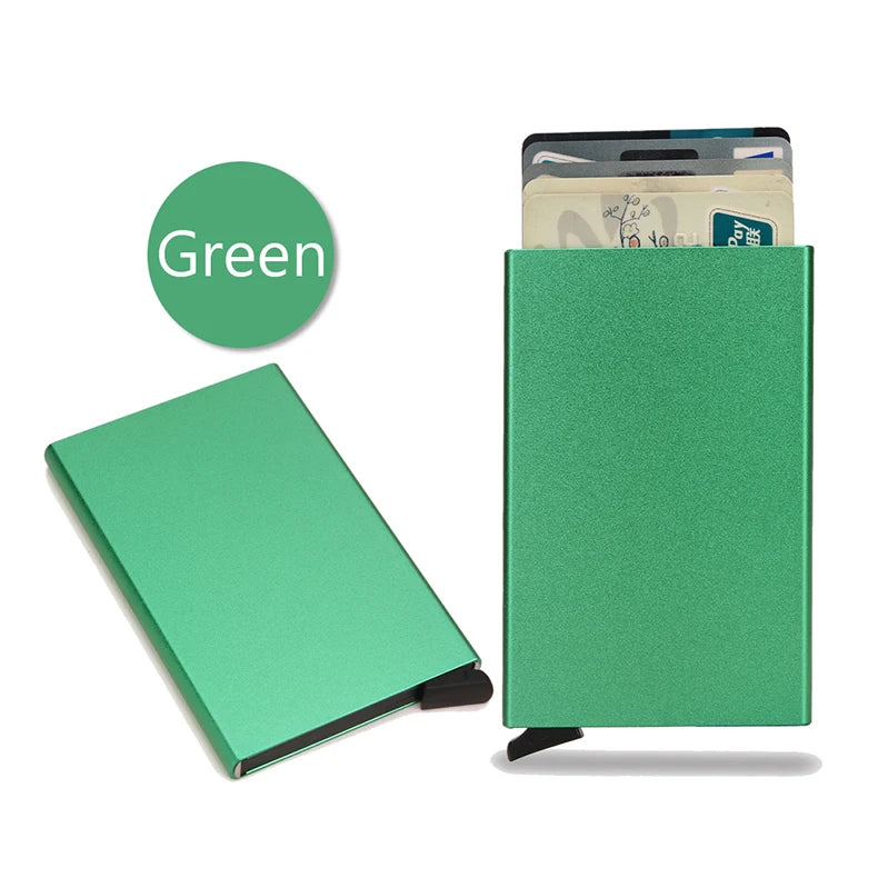 RFID Metal Pop-Up Wallet – Slim Minimalist Card Holder for Men & Women