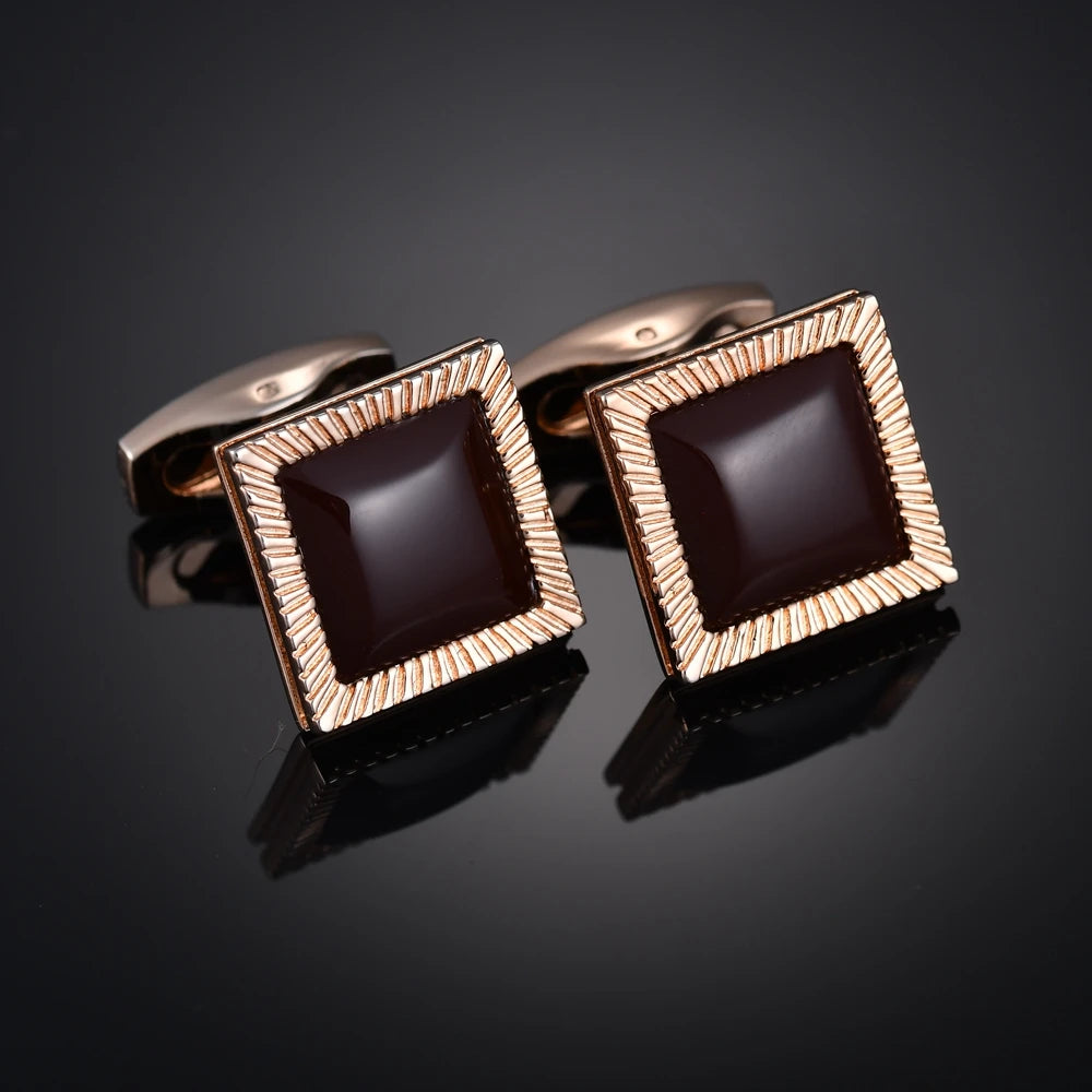 Gem & Enamel Craft Cufflinks | Unisex Decorative Shirt Accessories