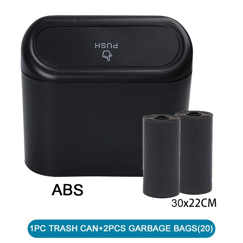Bote de Basura para Coche con Tapa – Mini Cubo Antifugas con Bolsas de Basura