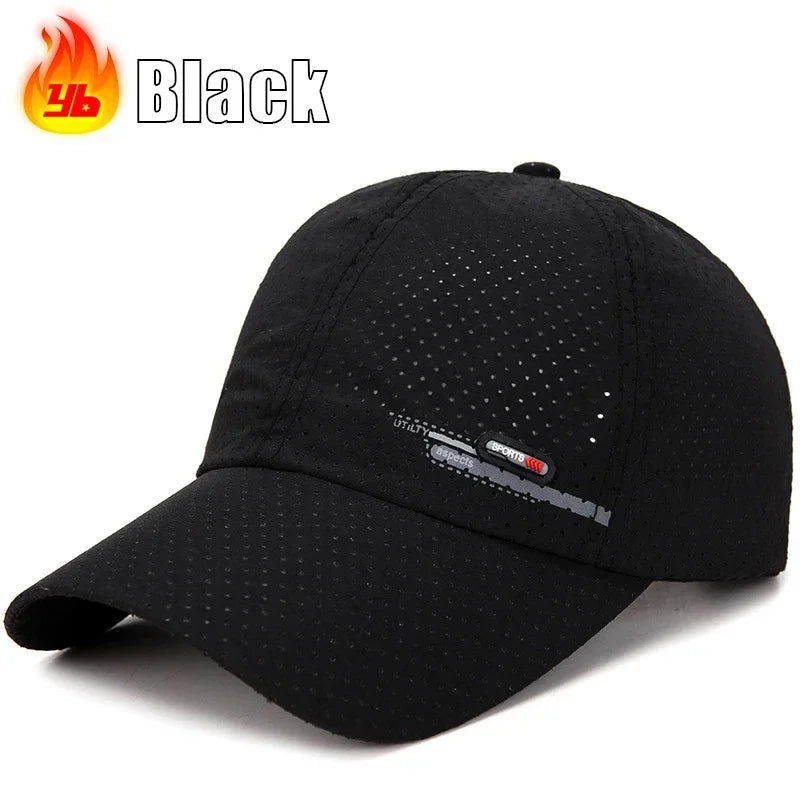 Summer new breathable perforated quick-drying hat for men fishing sun protection baseball cap cycling travel Sun Hat