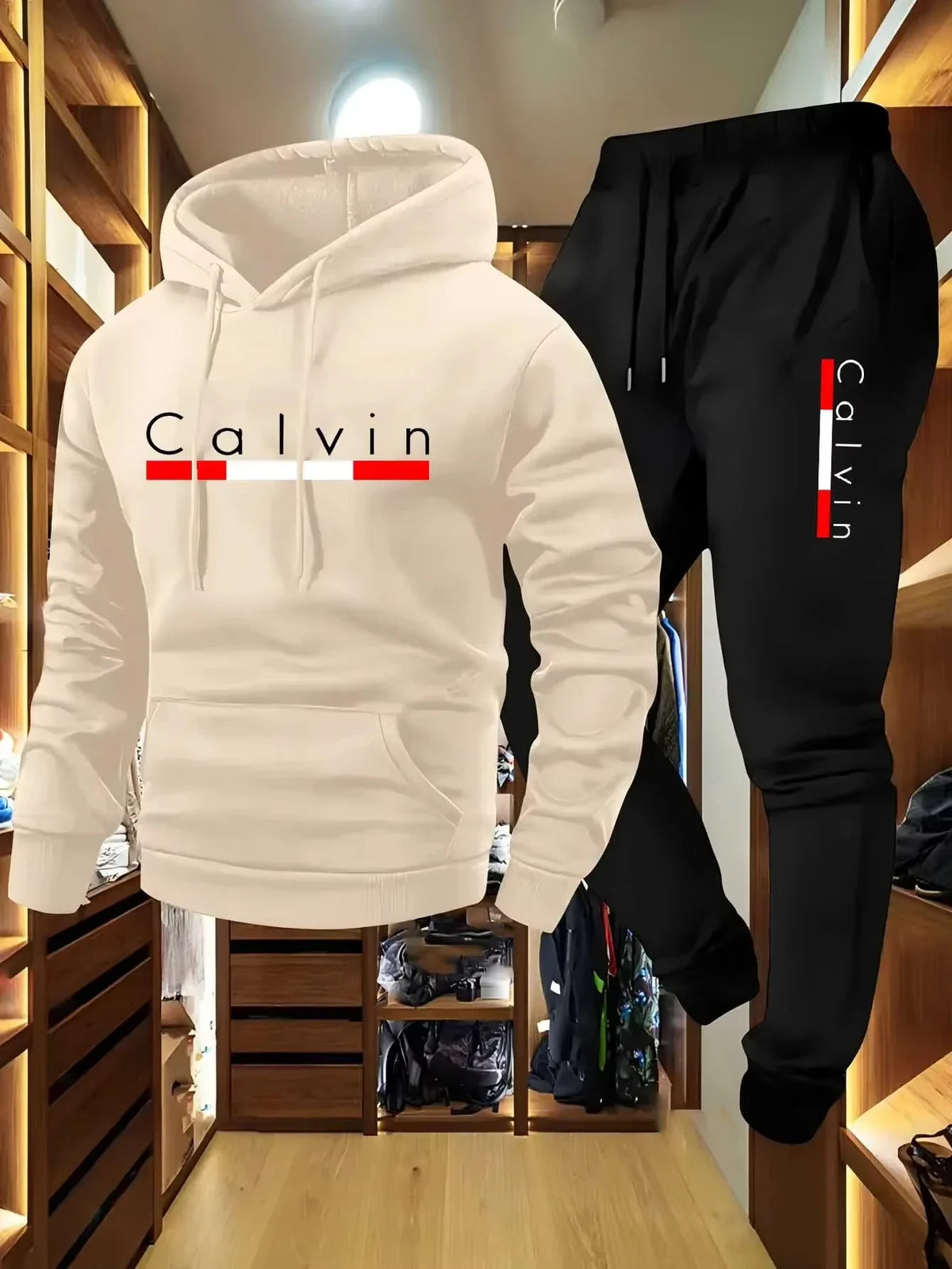 Printed Fleece Hoodie & Jogger Set