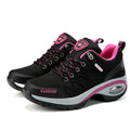 Women's Waterproof Platform Sneaker Boots – Lace-Up Low Heel Casual Outdoor Shoes