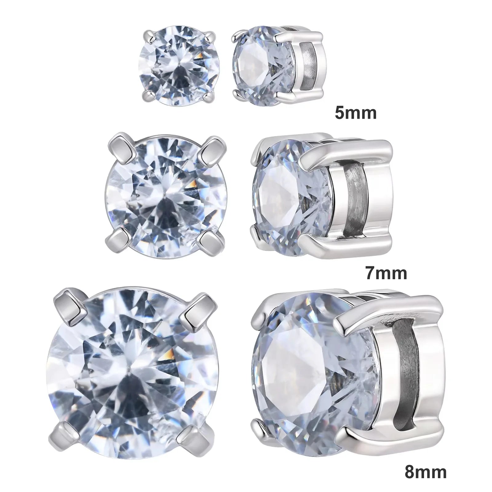 Magnetic Clip-On Zircon Earrings – No Piercing Required