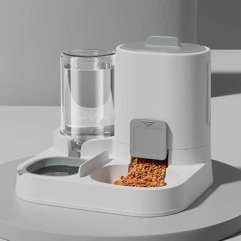 Dispensador y comedero de agua automático por gravedad para gatos – Antiderrames, gran capacidad