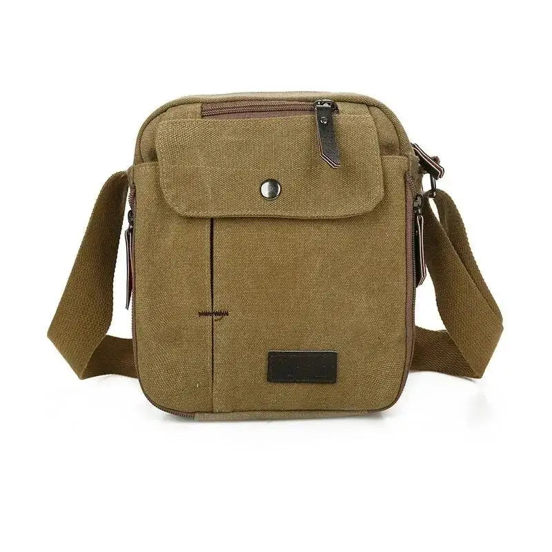 Vintage Canvas Square Crossbody Bag