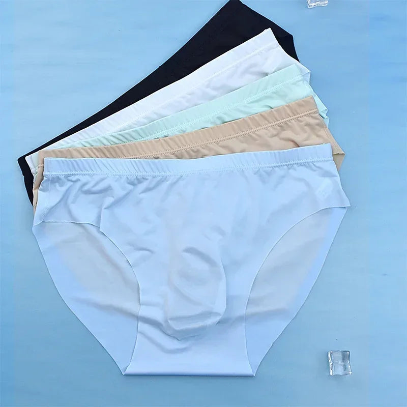 Men's Ice Silk Briefs – Ultra-Thin Seamless Breathable Underwear
