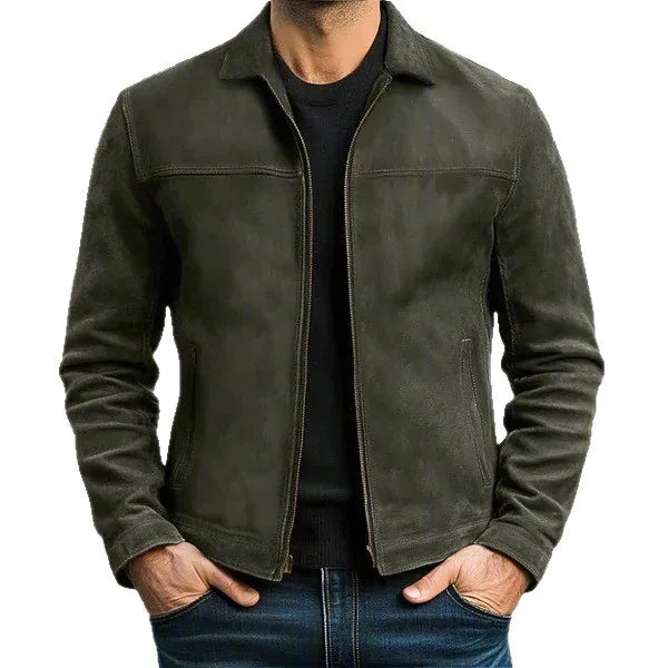 Vintage-Style Collared Jacket