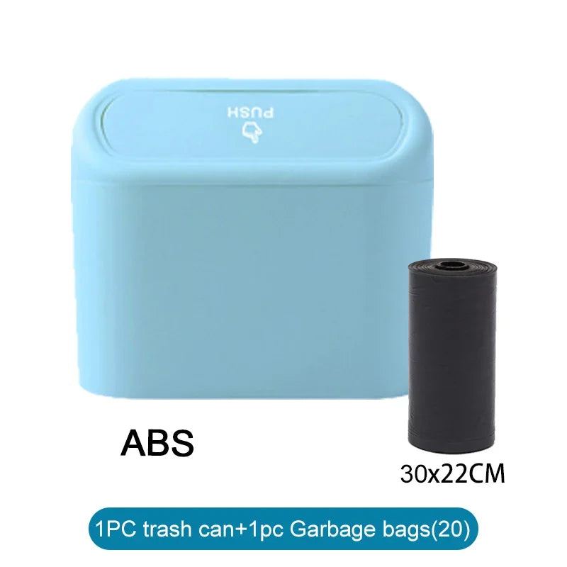 Bote de Basura para Coche con Tapa – Mini Cubo Antifugas con Bolsas de Basura