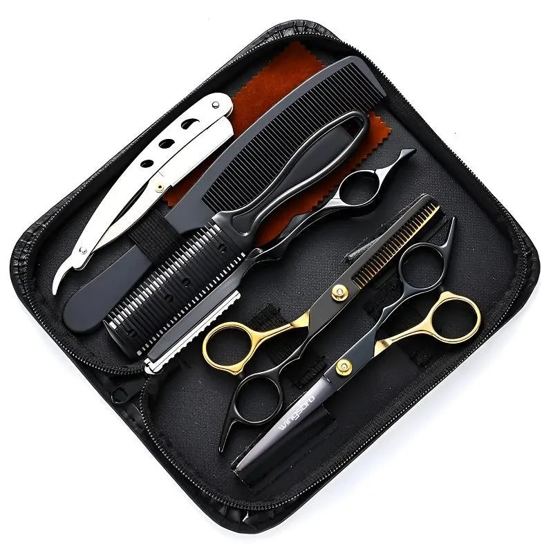 Japanese Hair Scissors Set – Professional Hairdressing Kit with Cutting & Thinning Shears