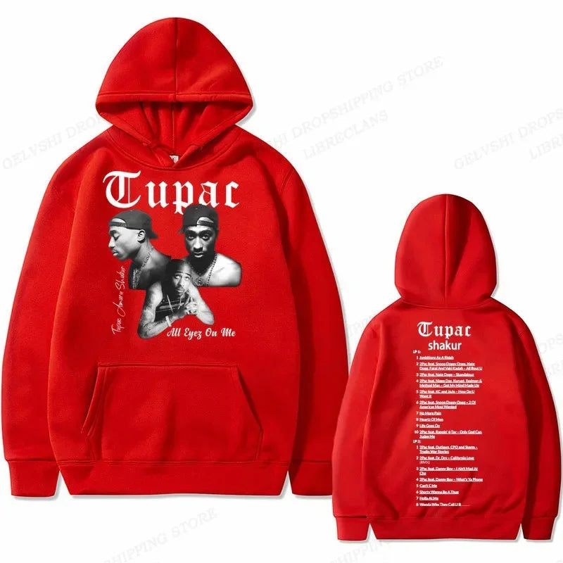 2Pac Graphic Hoodie – Unisex Oversized Fleece Hip Hop Sweatshirt