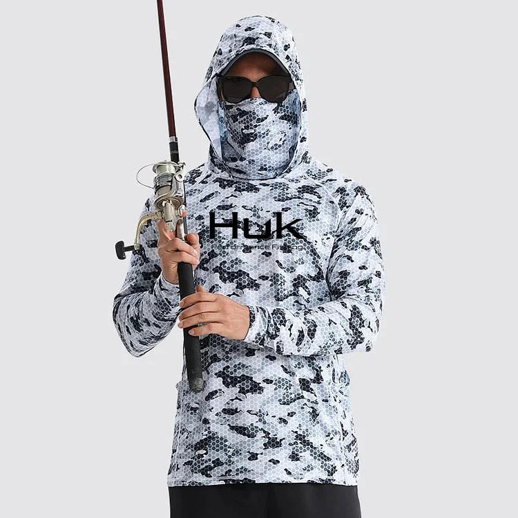 Men's UV Protection Fishing Hoodie – Lightweight Outdoor Hooded Sweatshirt