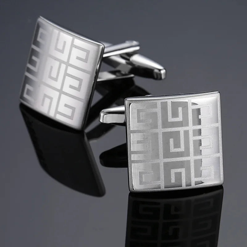 Retro Square Cufflinks | Unisex Luxury Dress Shirt Accessories