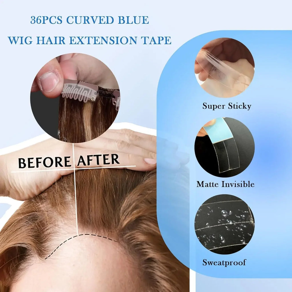 Double-Sided Wig Tape Strips — 36 Pack