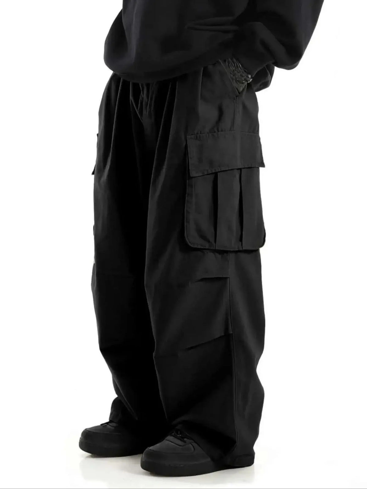 Unisex Plus Size Wide Leg Cargo Pants