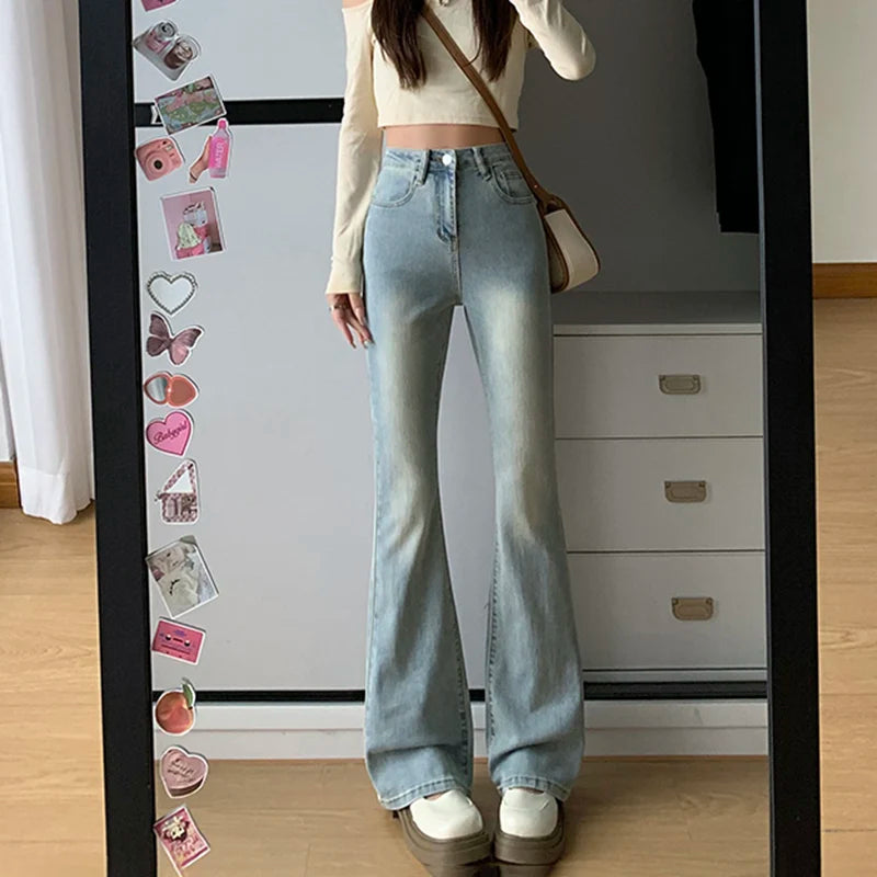 High-Waist Skinny Flare Jeans – 8 Colors