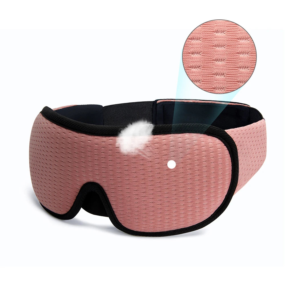 Unisex 3D Soft Padded Sleep Eye Mask – Blackout Blindfold for Travel & Rest