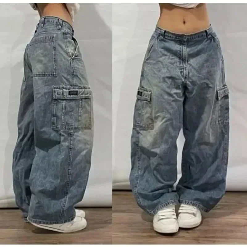 Y2K High-Waist Wide-Leg Jeans – 14 Colors