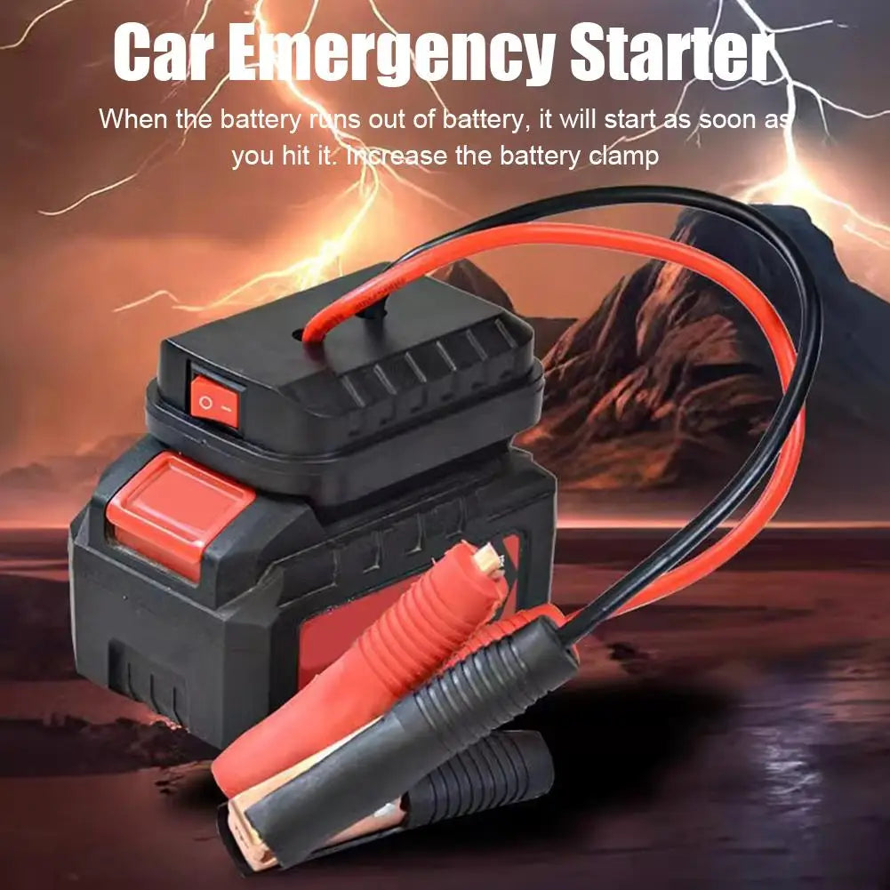 Makita Battery Jump Starter Adapter – Car Emergency Starter with Booster Clips