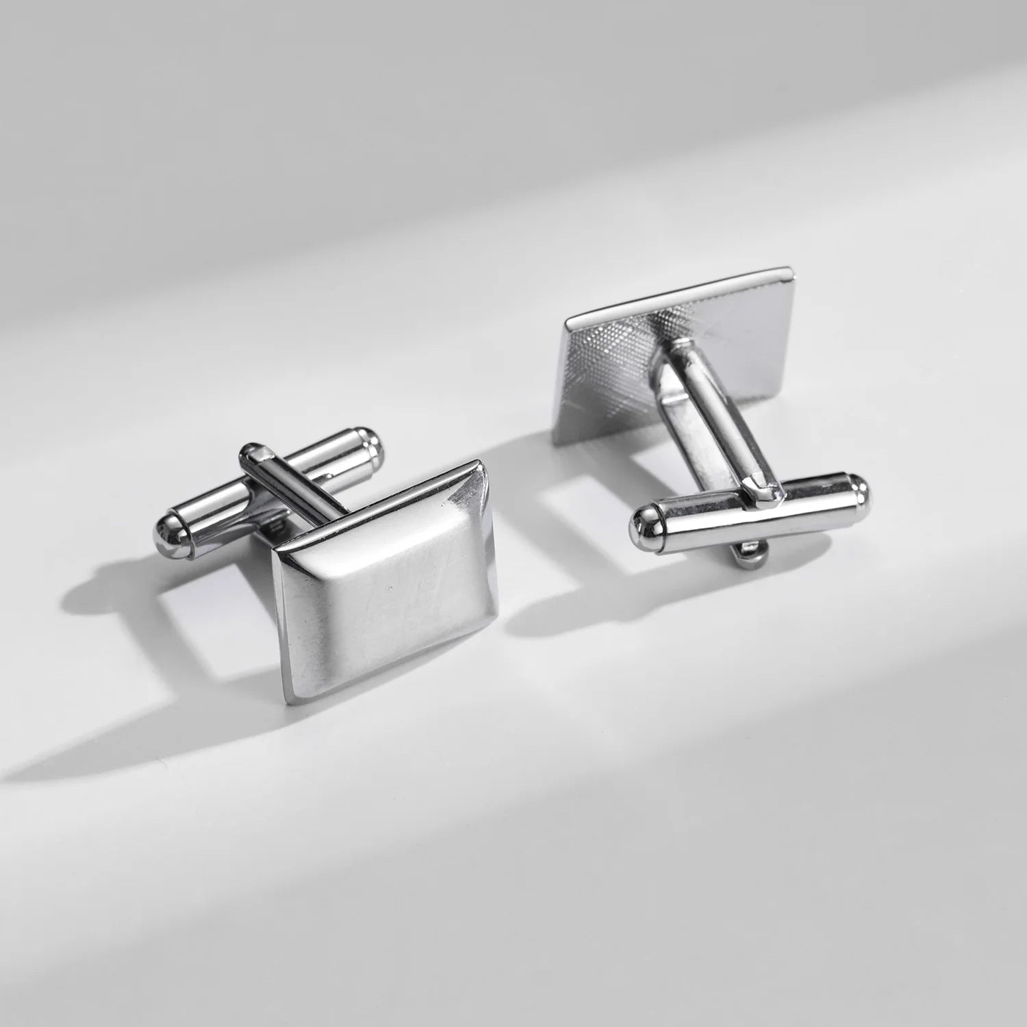 Square Cufflinks & Tie Clip Set | Unisex Dress Shirt Accessories