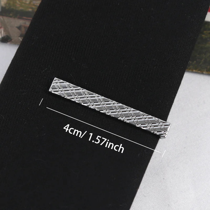 Metal Tie Bar Clip – Slim Bar Clasp for Neckties